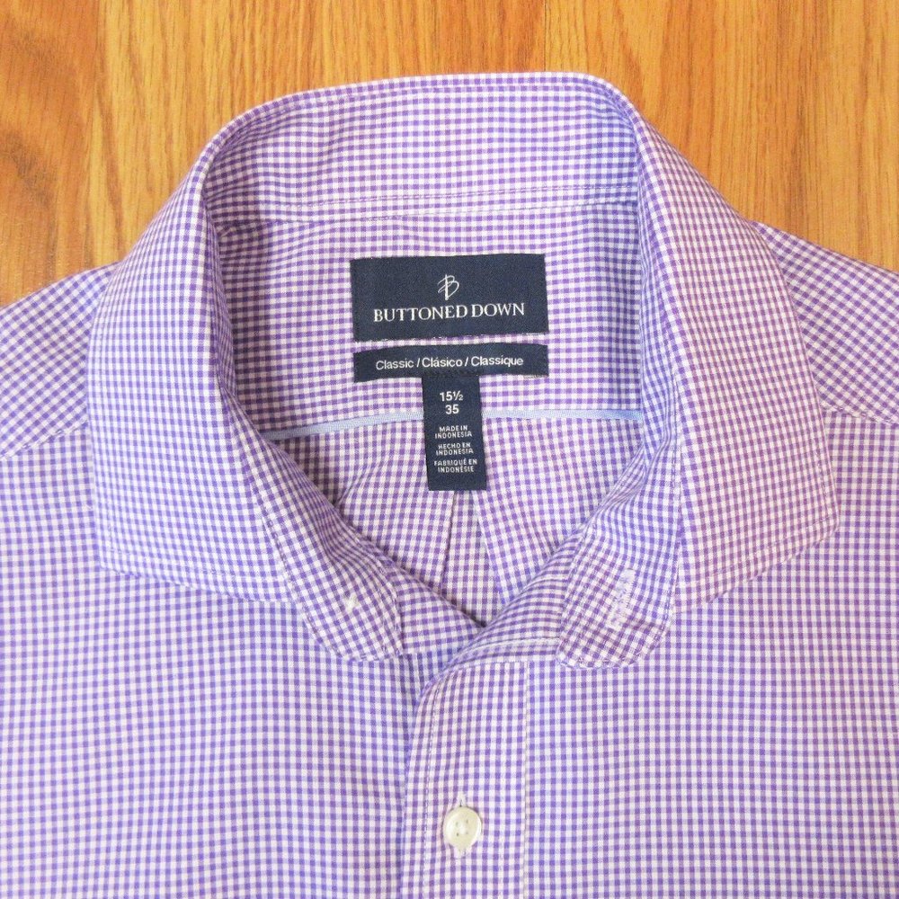 100% SUPIMA COTTON POINT COLAR SHIRT PURPLE